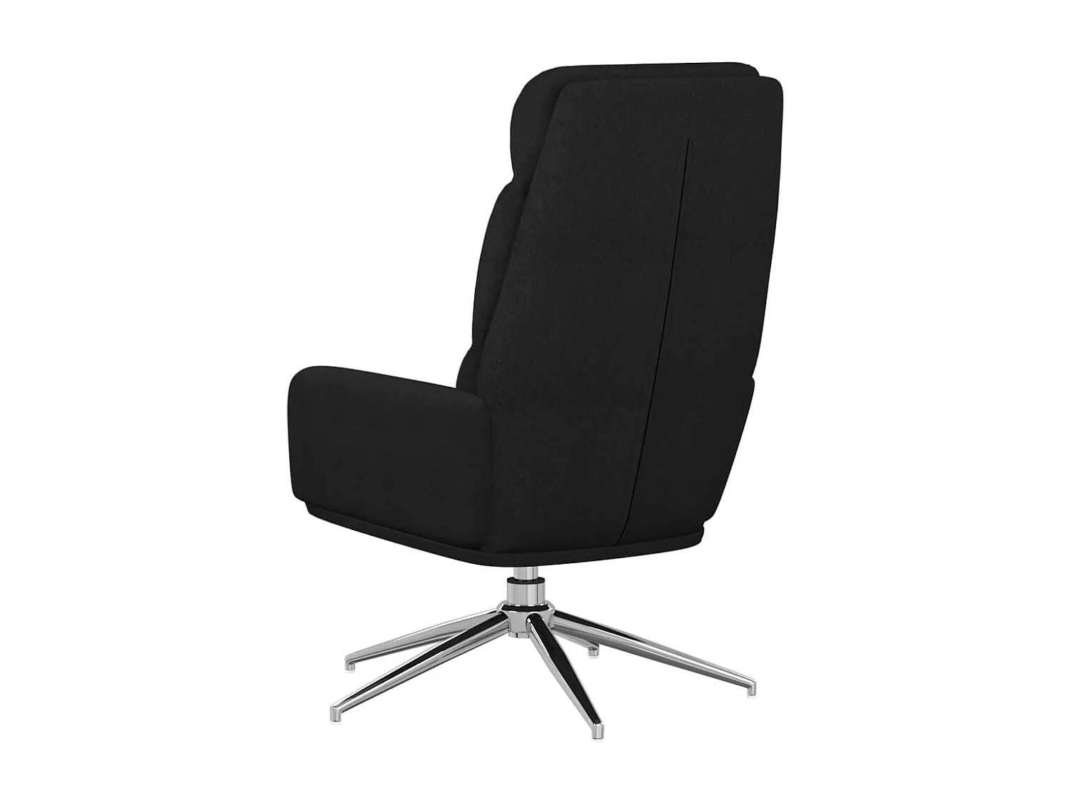 Chaise de relaxation Noir Tissu