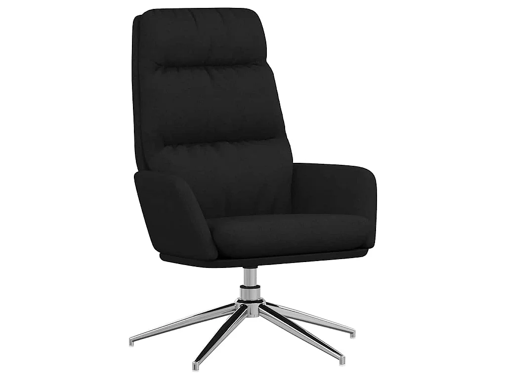 Chaise de relaxation Noir Tissu