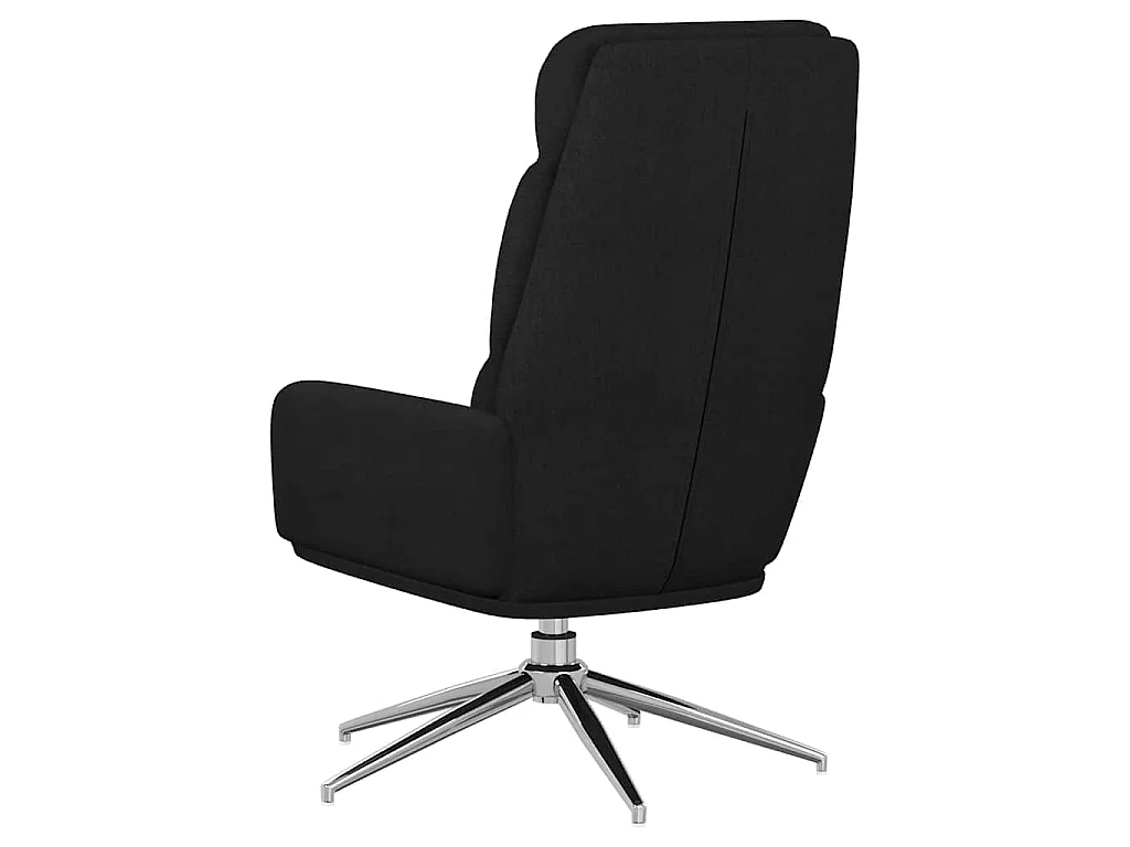 Chaise de relaxation Noir Tissu