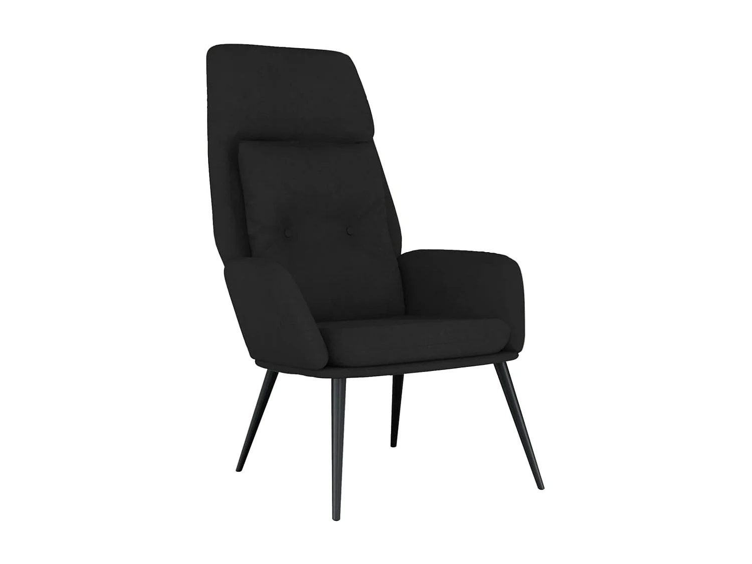 Chaise de relaxation Noir Similicuir daim