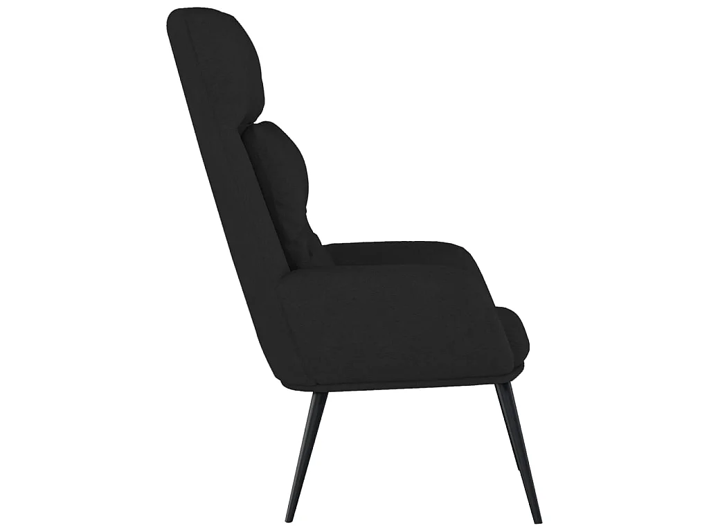 Chaise de relaxation Noir Similicuir daim