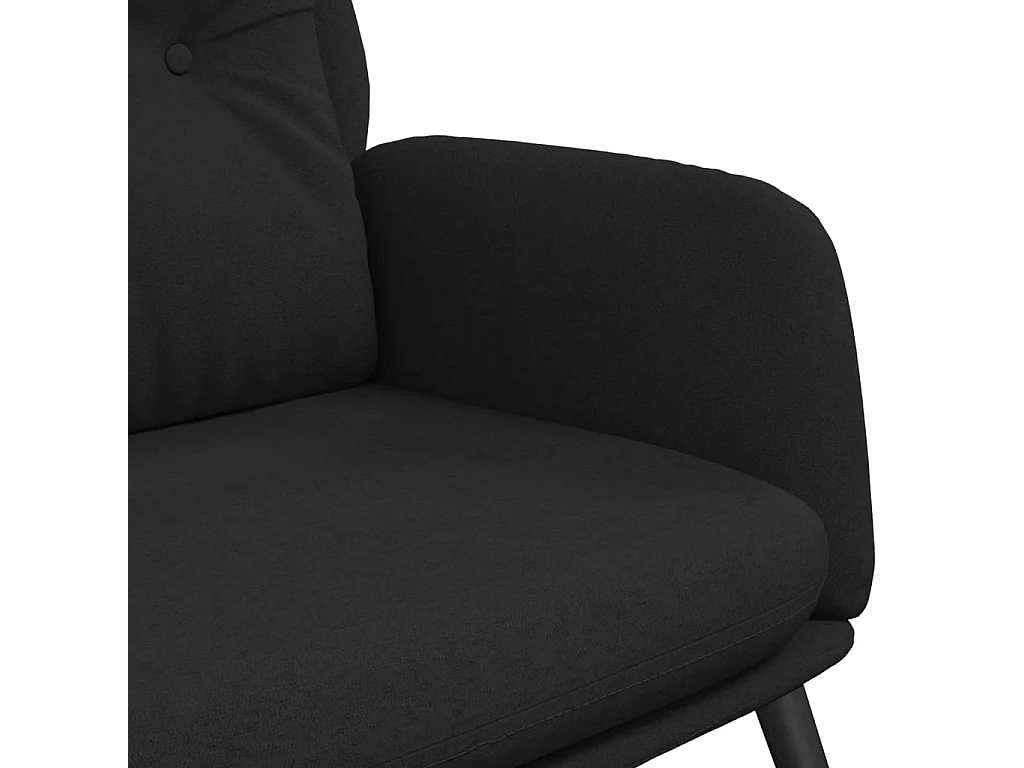 Chaise de relaxation Noir Similicuir daim