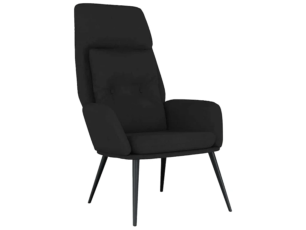 Relaxstoel kunstsuède zwart
