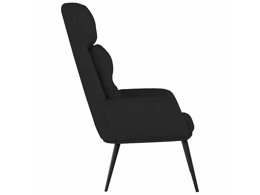 Relaxstoel kunstsuède zwart
