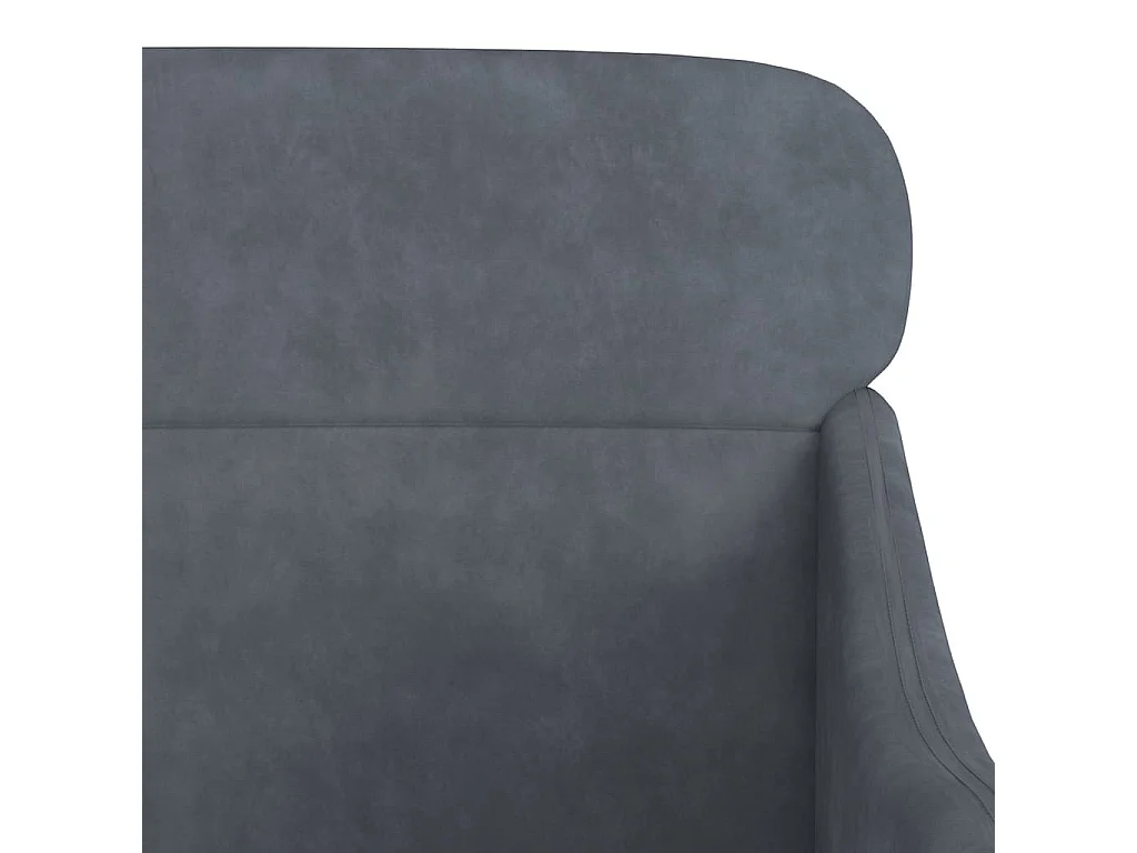 Fauteuil 63x76x80 cm fluweel donkergrijs