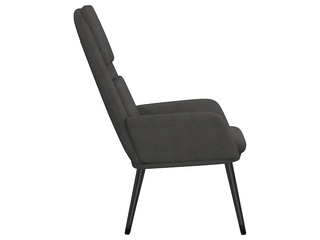 Chaise de relaxation Gris foncé Tissu