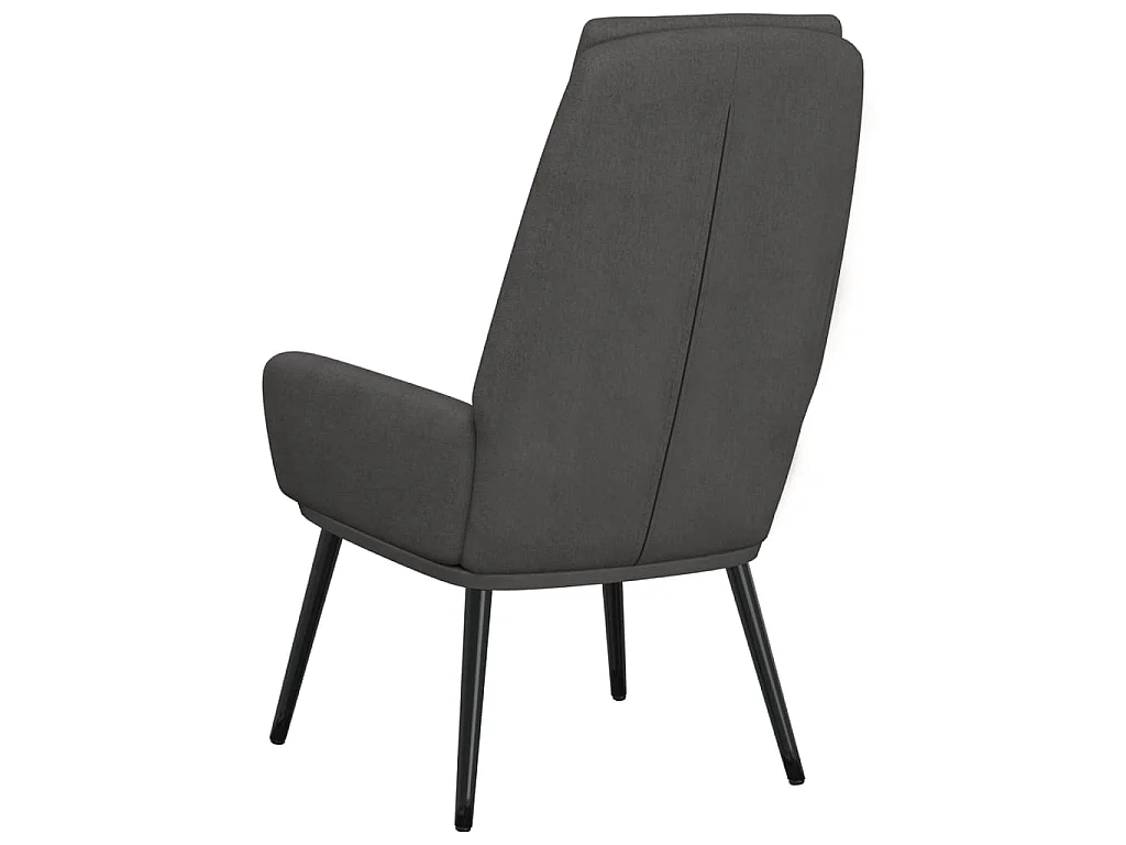 Chaise de relaxation Gris foncé Tissu
