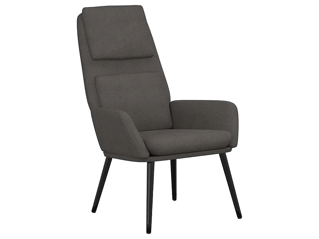 Chaise de relaxation Gris foncé Tissu