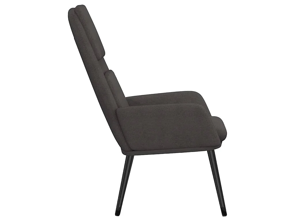 Chaise de relaxation Gris foncé Tissu