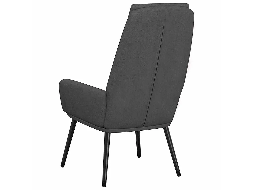 Chaise de relaxation Gris foncé Tissu