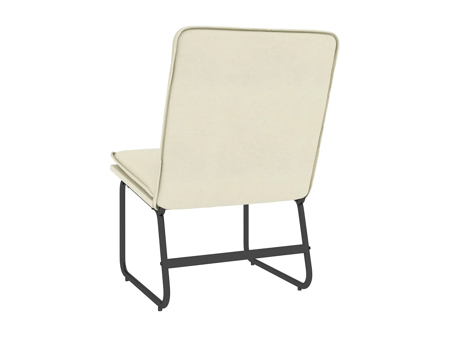 Sillón de cuero sintético color crema 54x75x76 cm