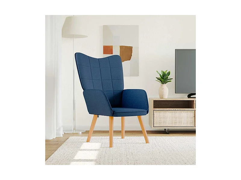 Chaise de relaxation Bleu Tissu