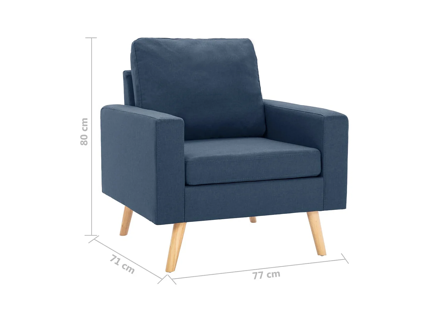 Fauteuil style scandinave confort moderne en tissu doux IBSEN
