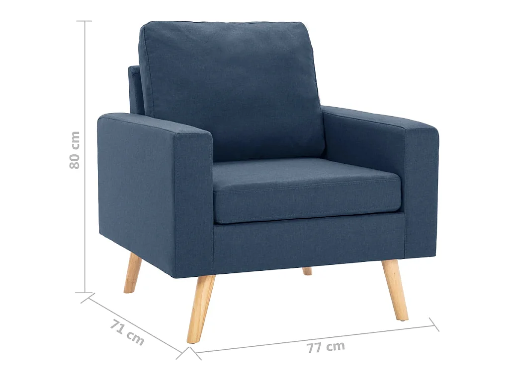 Fauteuil style scandinave confort moderne en tissu doux IBSEN