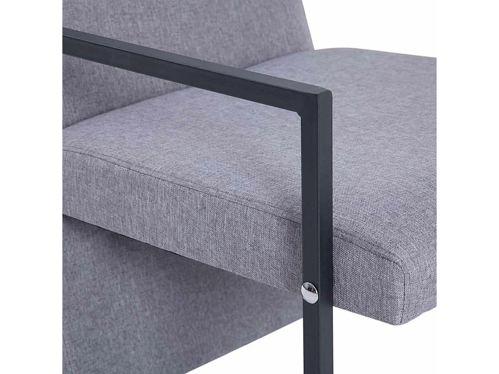 Fauteuil gris clair tissu