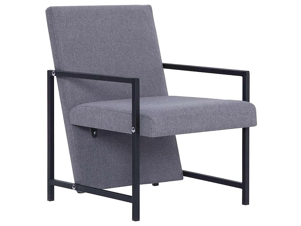 Fauteuil gris clair tissu