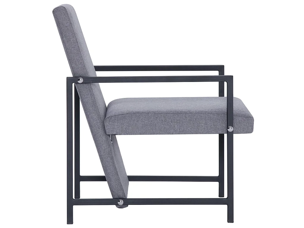 Fauteuil gris clair tissu