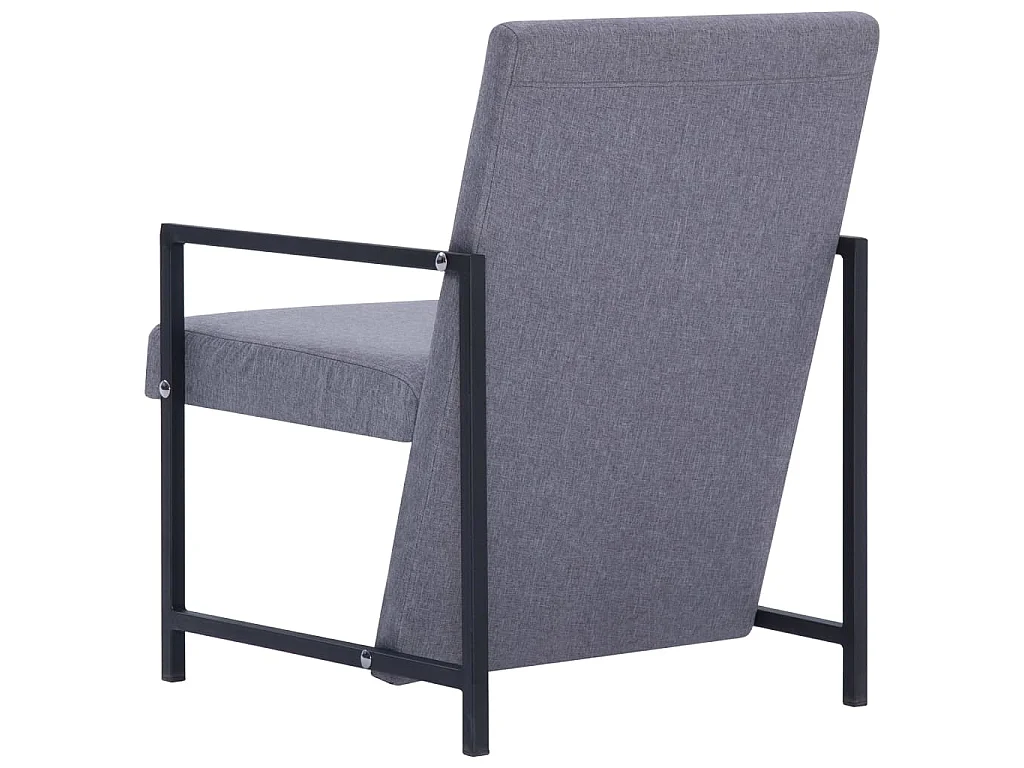 Fauteuil gris clair tissu