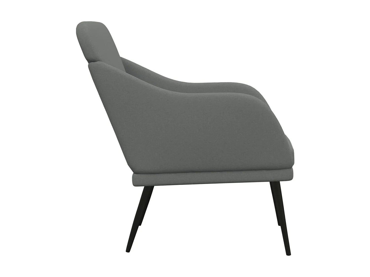 Sessel Dunkelgrau 63x76x80 cm Stoff