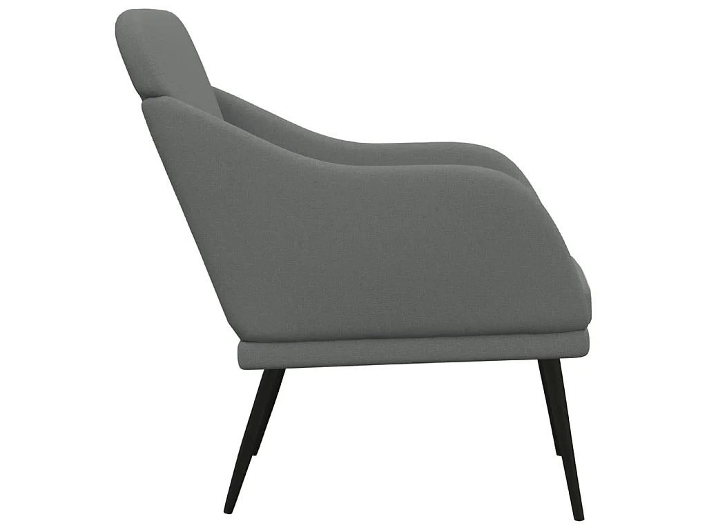 Poltrona Grigio Scuro 63x76x80 cm in Tessuto
