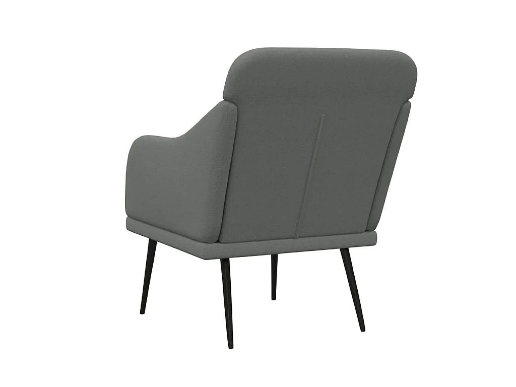 Poltrona Grigio Scuro 63x76x80 cm in Tessuto