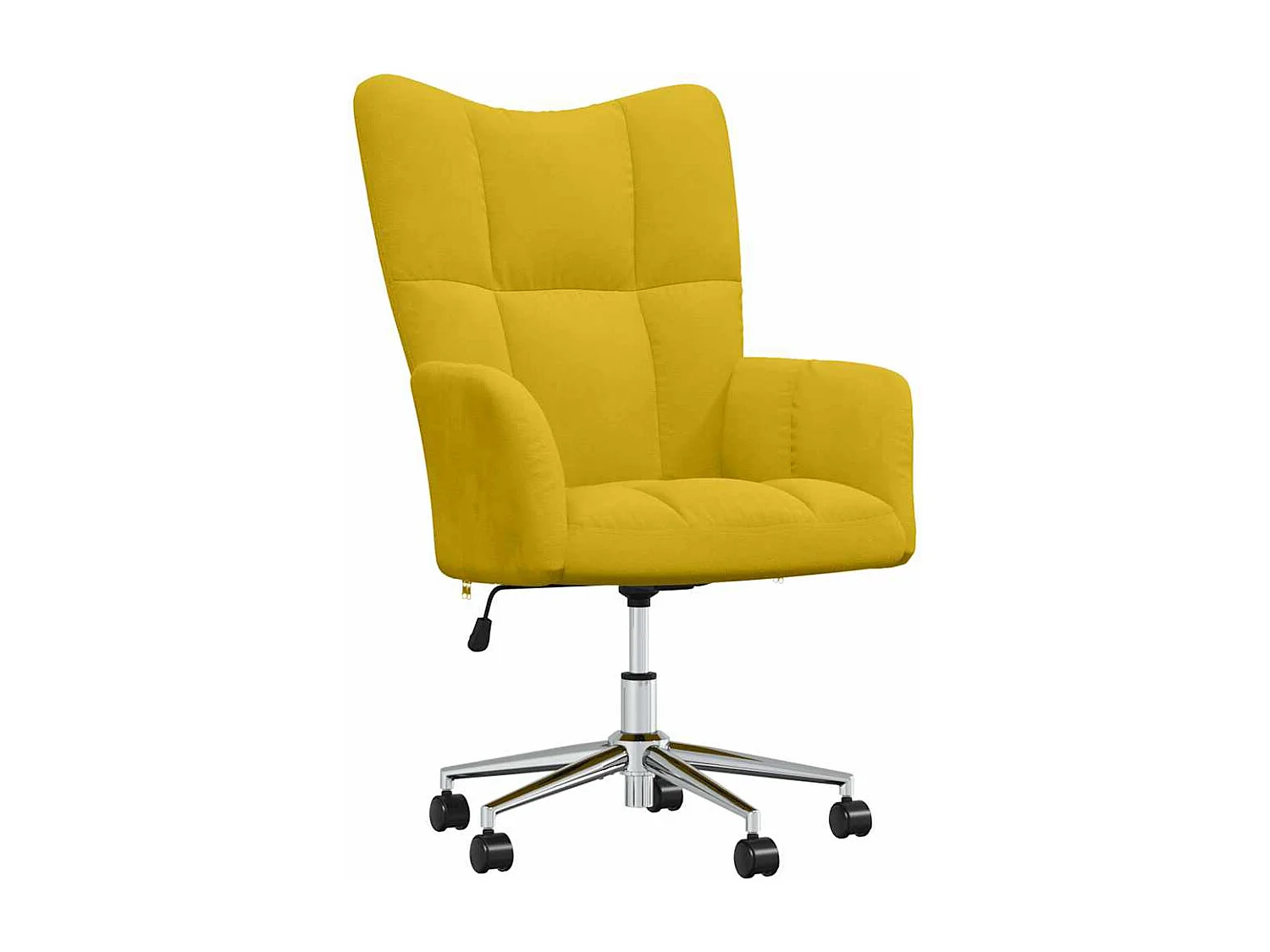 Chaise de relaxation Jaune moutarde Velours