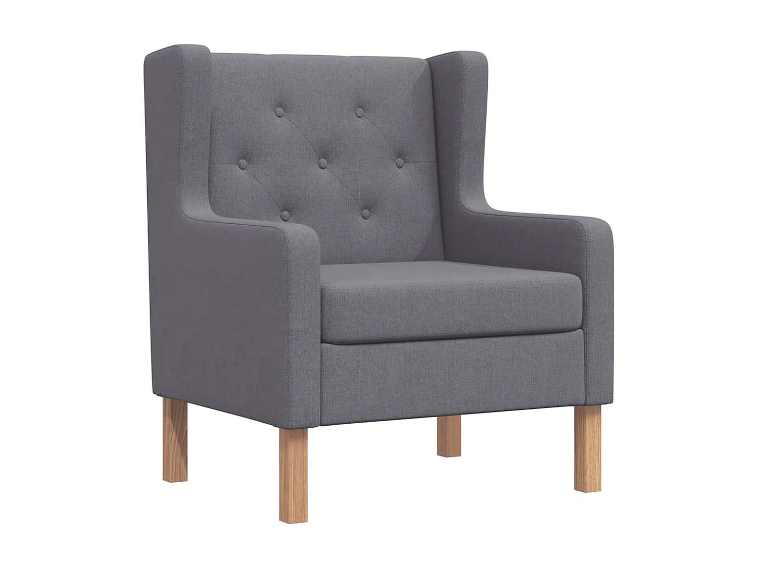 Poltrona em tecido cinzento