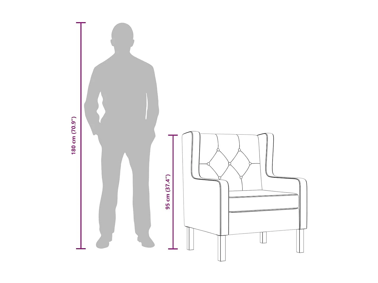 Poltrona em tecido cinzento