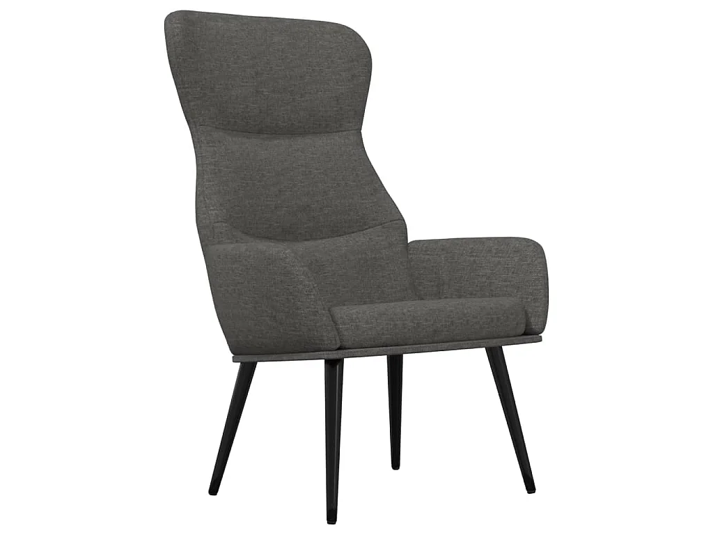 Chaise de relaxation Gris foncé Tissu