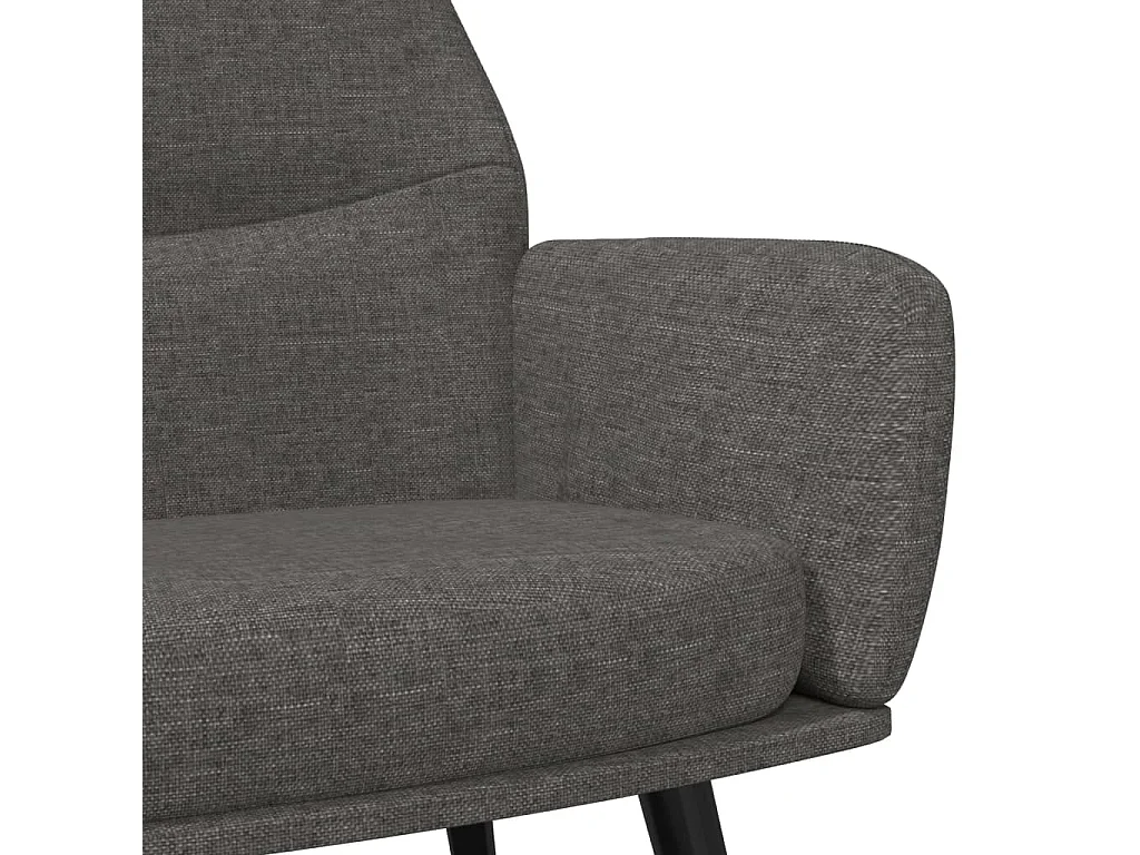 Chaise de relaxation Gris foncé Tissu