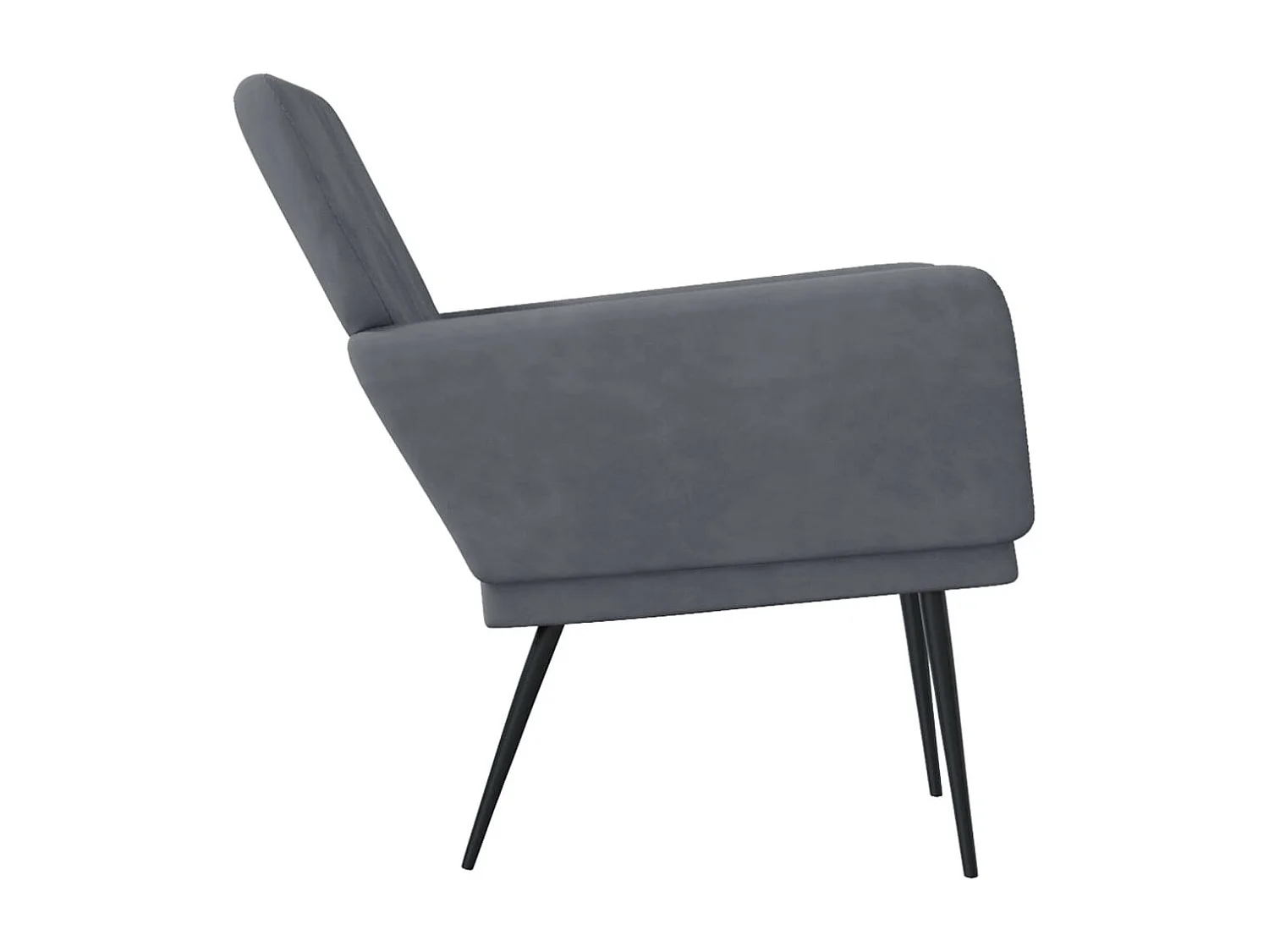 Fauteuil Gris foncé 62x79x79 cm Velours