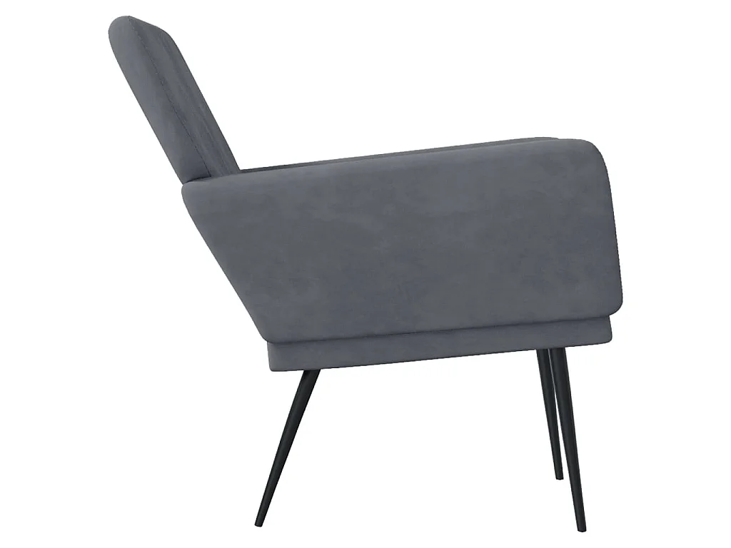 Fauteuil Gris foncé 62x79x79 cm Velours