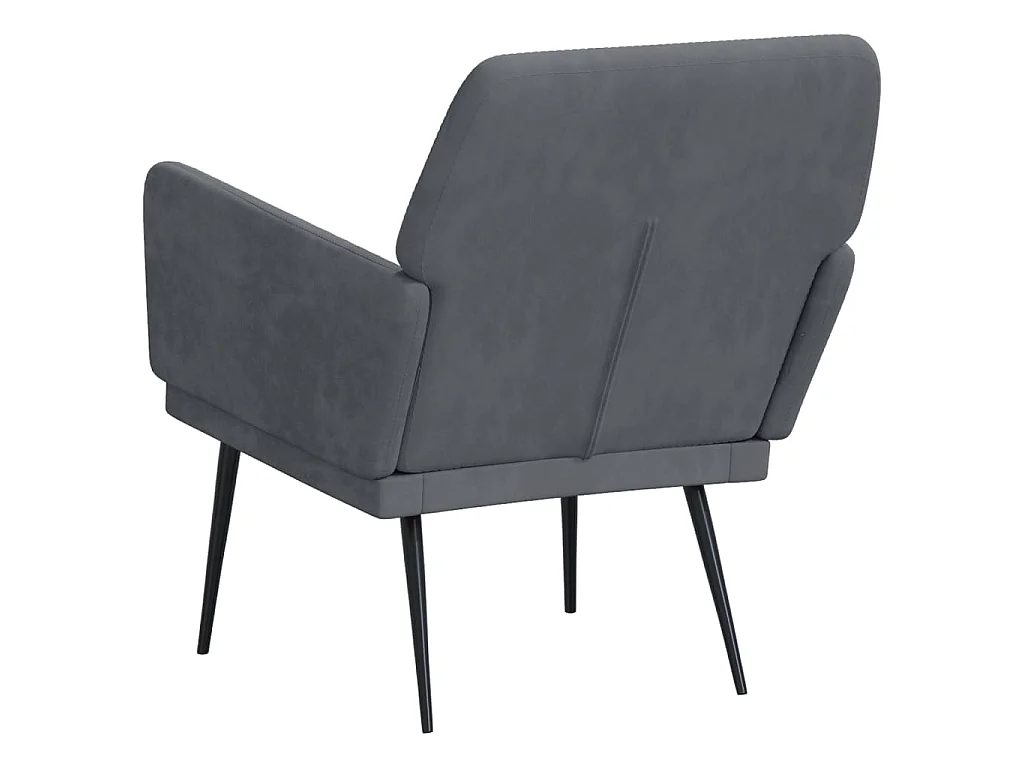 Fauteuil Gris foncé 62x79x79 cm Velours