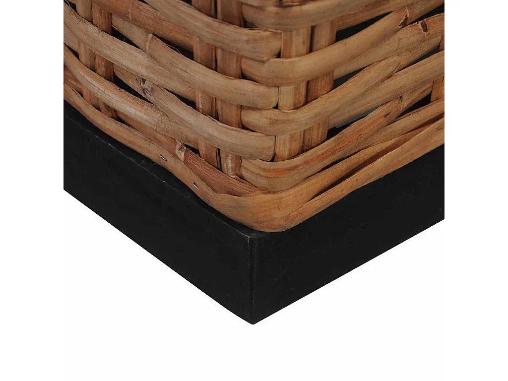 Fauteuil met kussens natuurlijk rattan