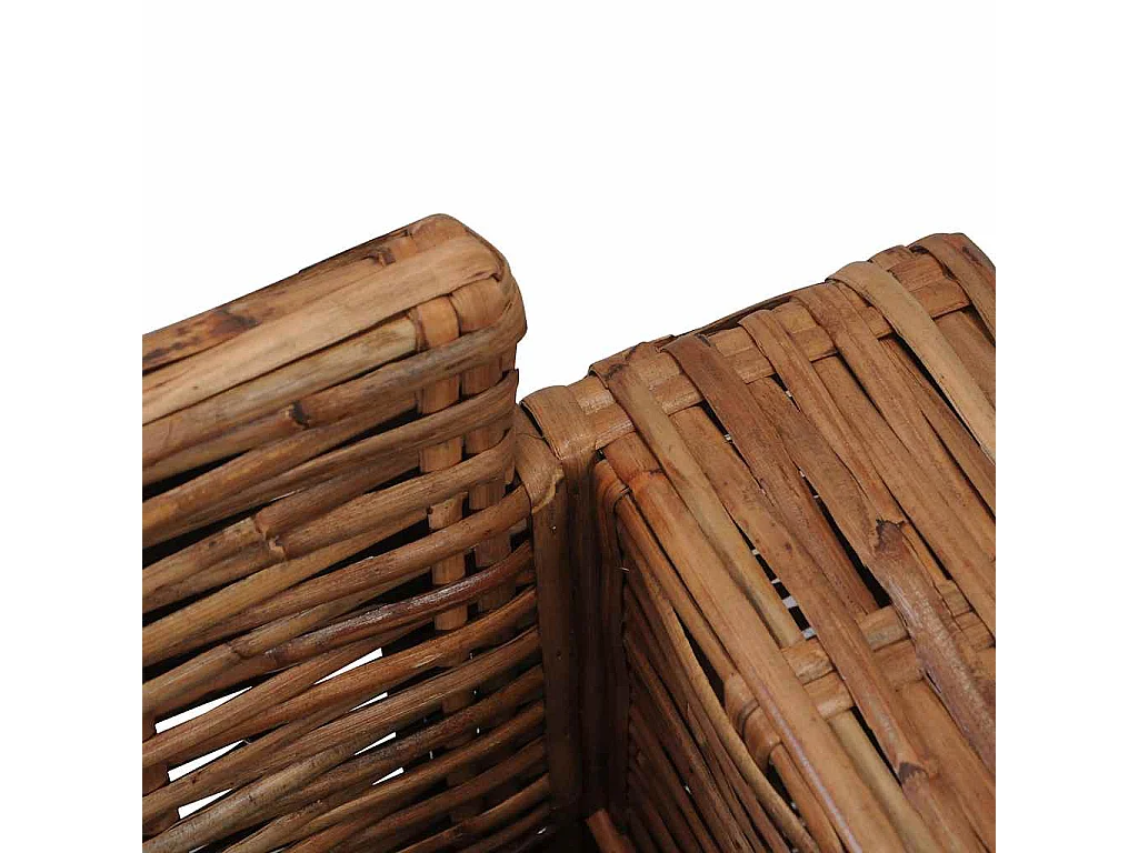 Fauteuil met kussens natuurlijk rattan