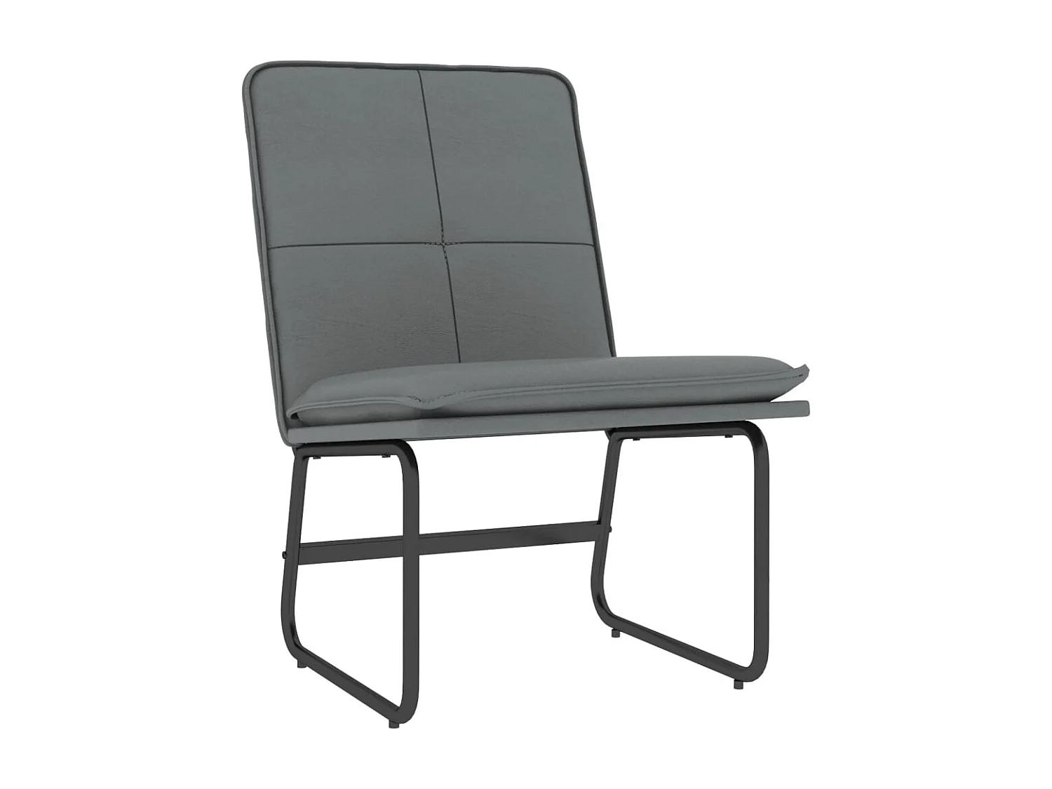 Sedia Lounge Grigia 54x75x76 cm in Similpelle