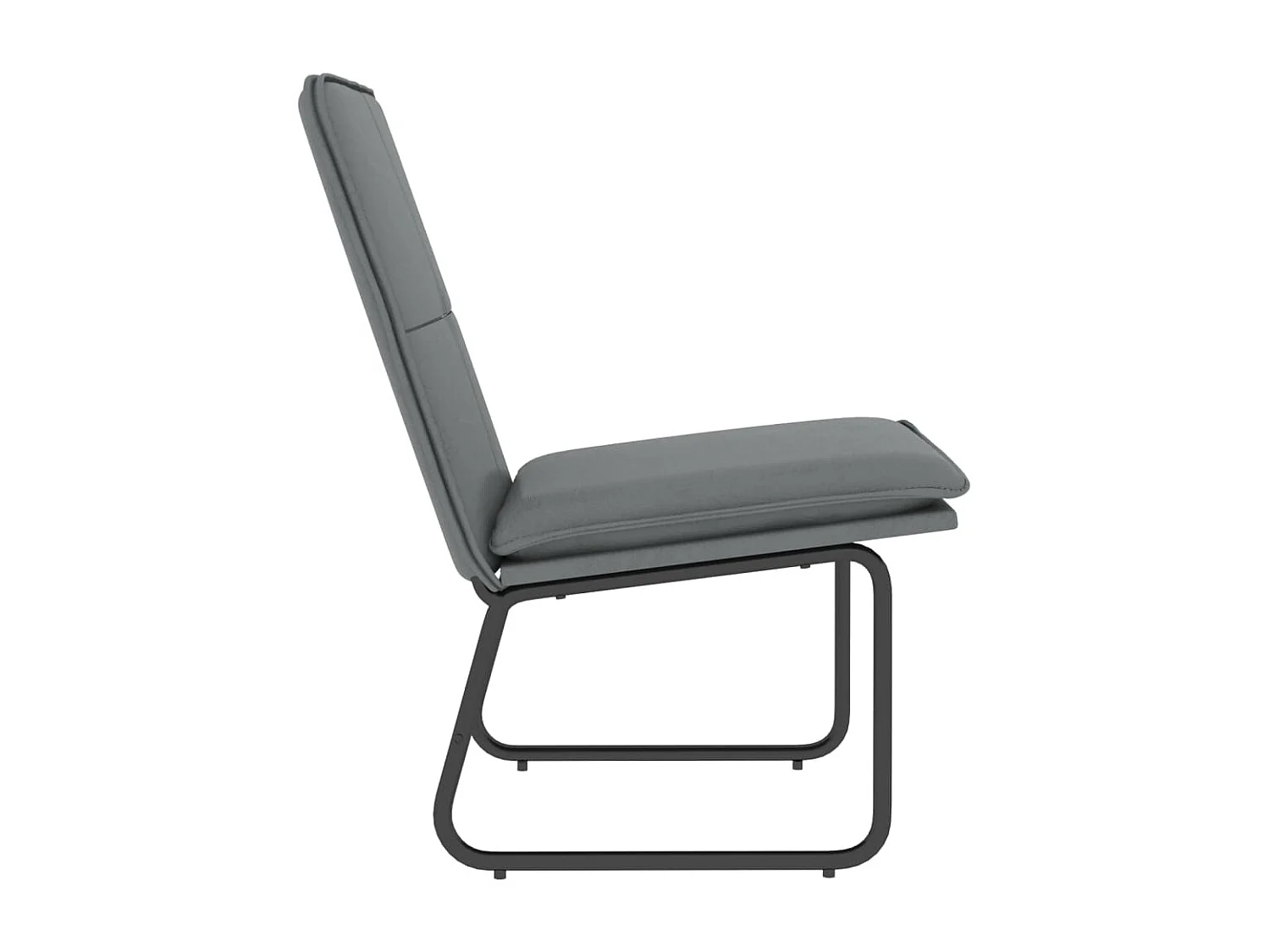 Loungestoel 54x75x76 cm kunstleer grijs