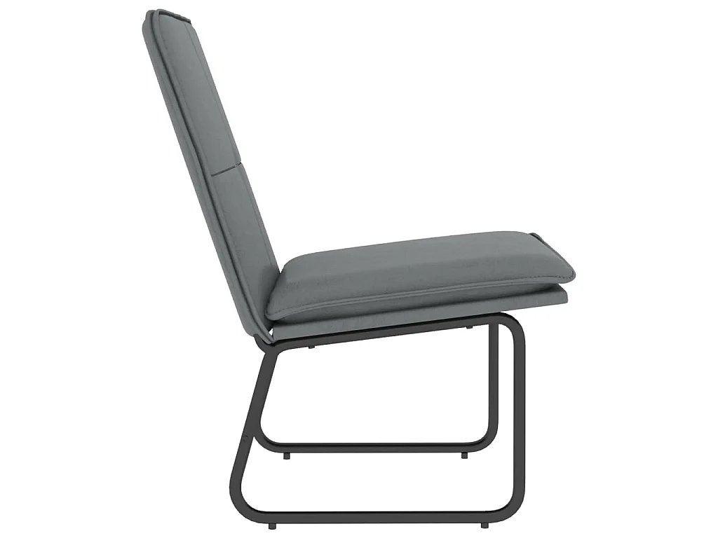 Loungestoel 54x75x76 cm kunstleer grijs