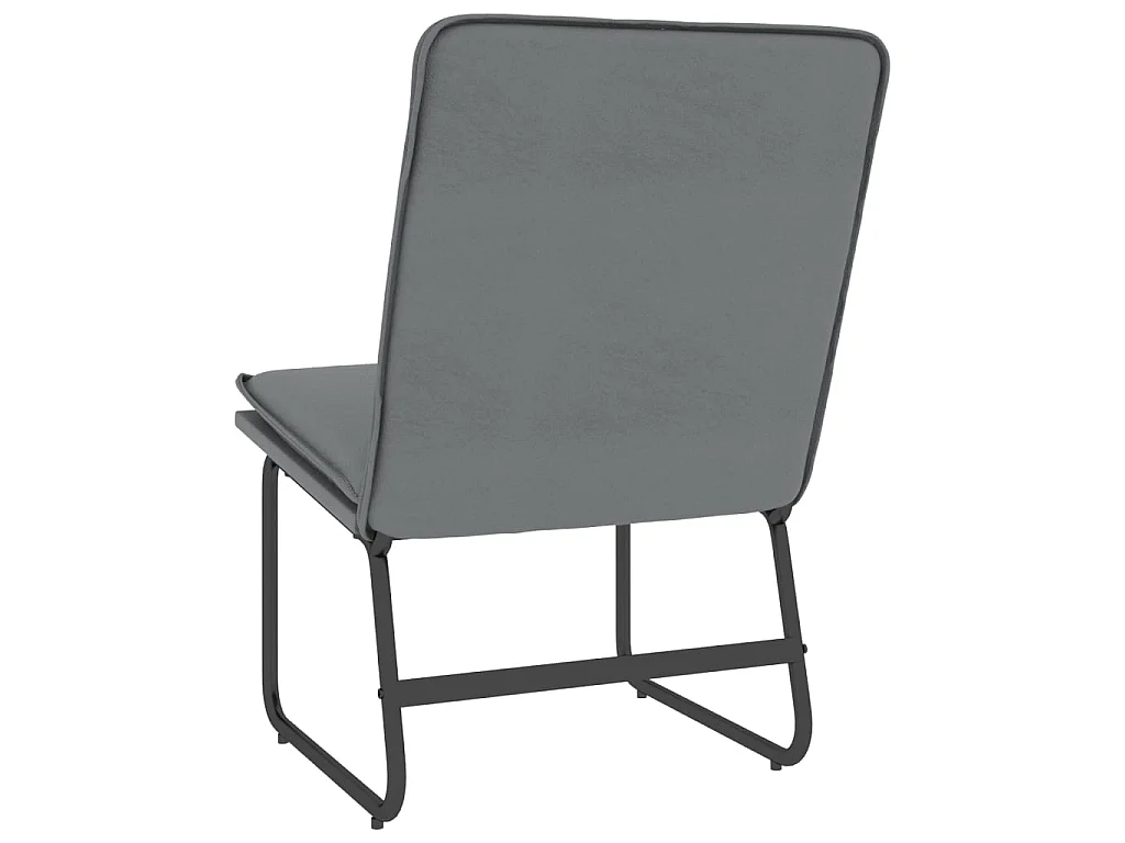 Loungestoel 54x75x76 cm kunstleer grijs