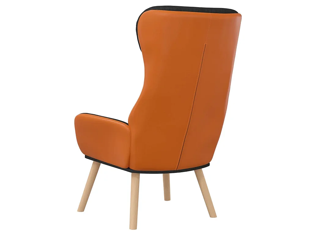 Poltrona Rilassante Nera in Tessuto e PVC