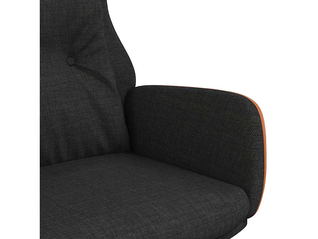 Chaise de relaxation Noir Tissu et PVC