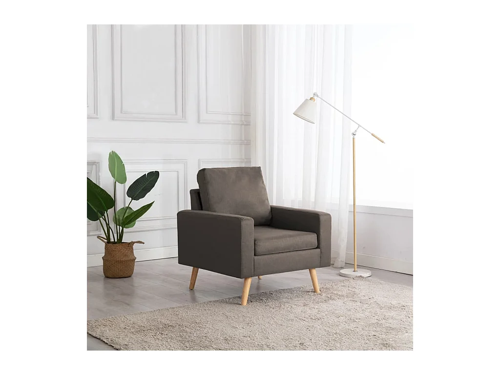 Fauteuil Taupe Tissu