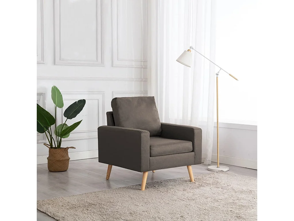 Fauteuil Taupe Tissu