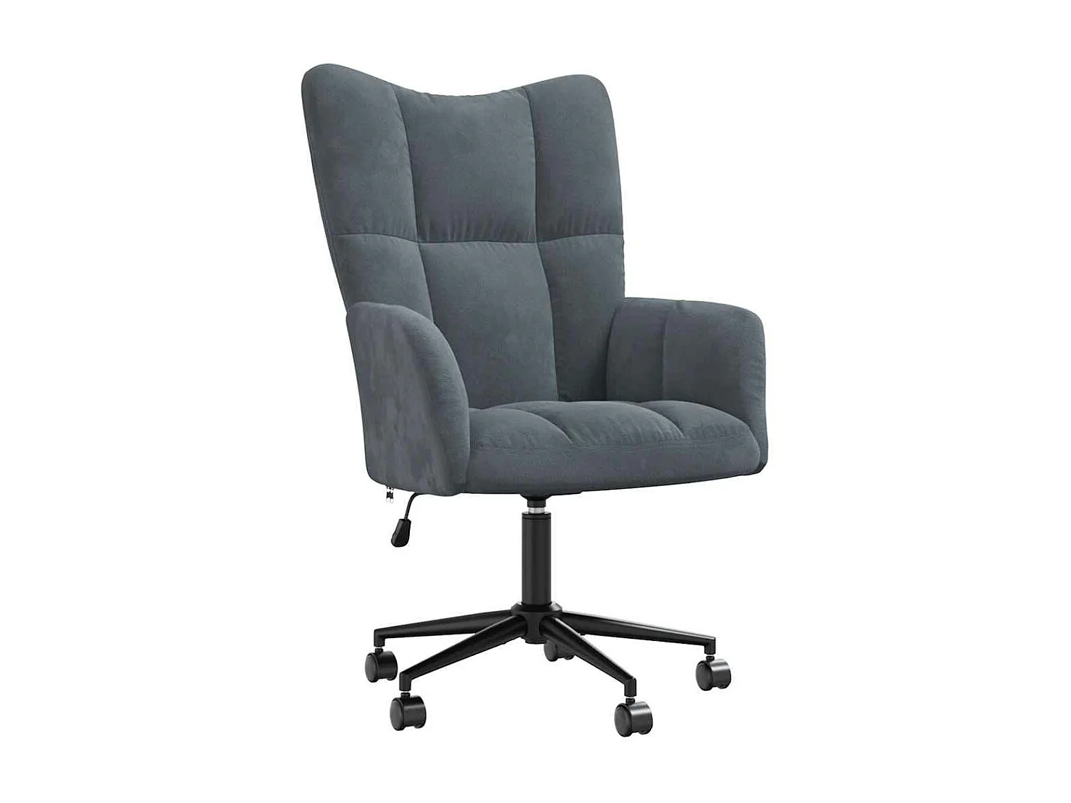 Chaise de relaxation Gris foncé Velours