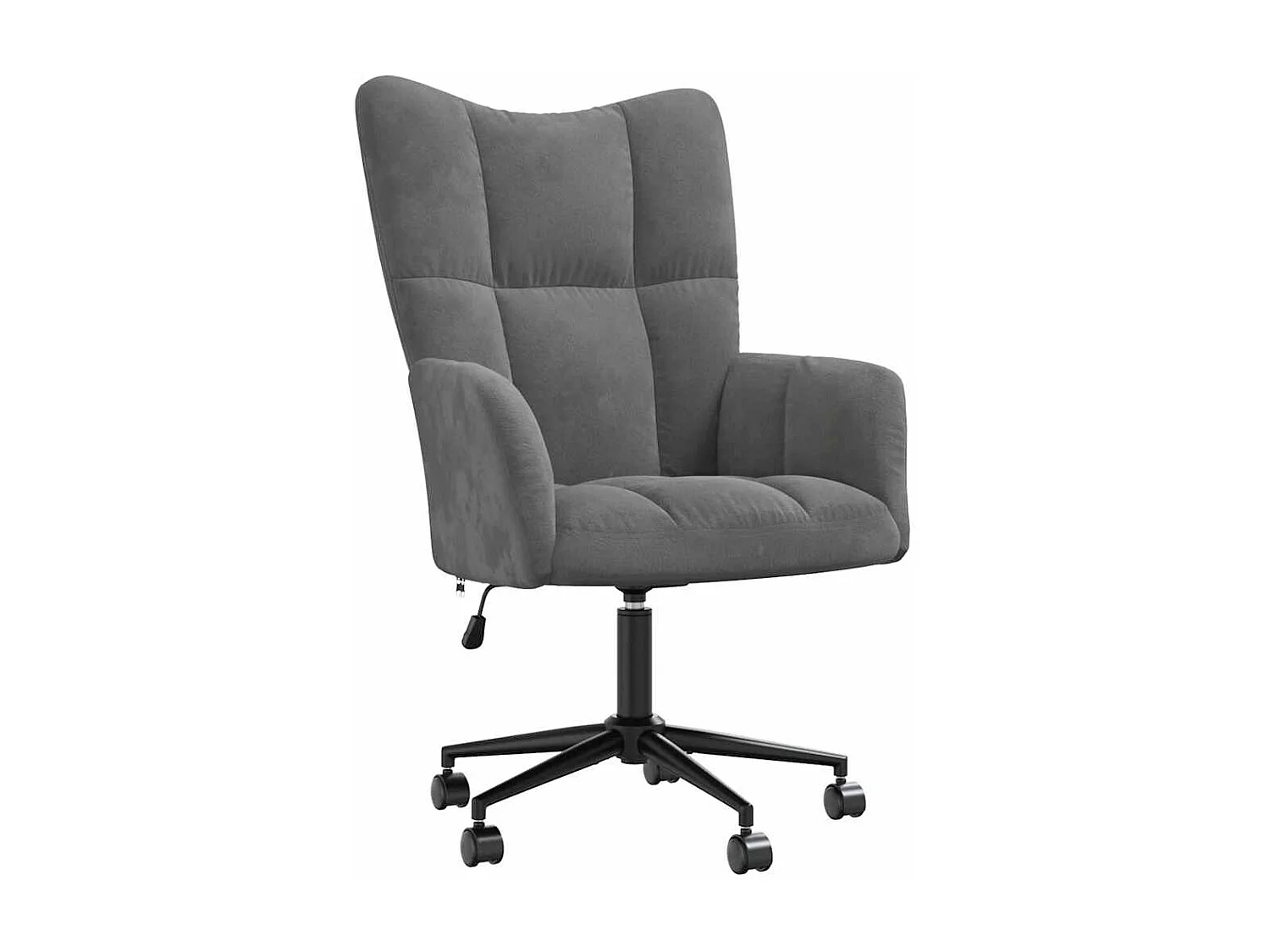 Relaxstoel fluweel donkergrijs