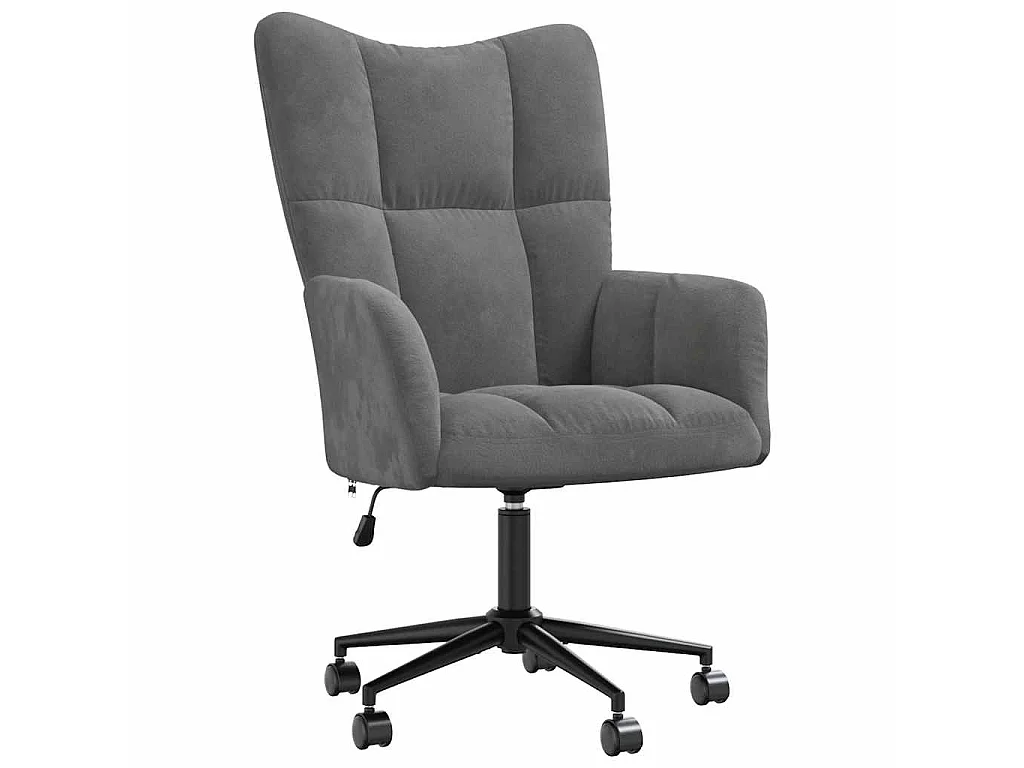 Chaise de relaxation Gris foncé Velours