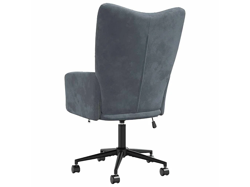 Chaise de relaxation Gris foncé Velours