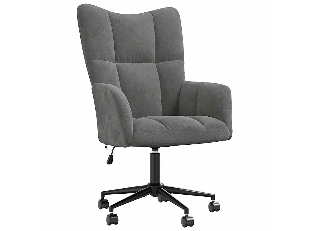 Chaise de relaxation Gris foncé Velours