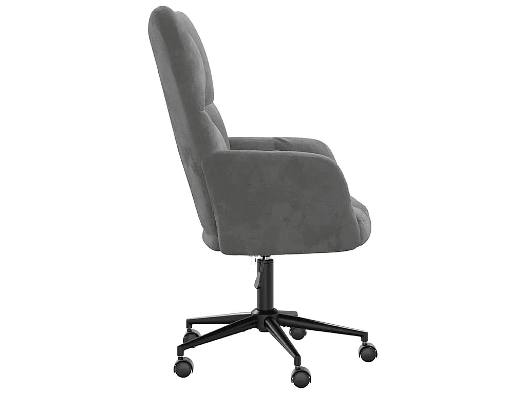 Chaise de relaxation Gris foncé Velours