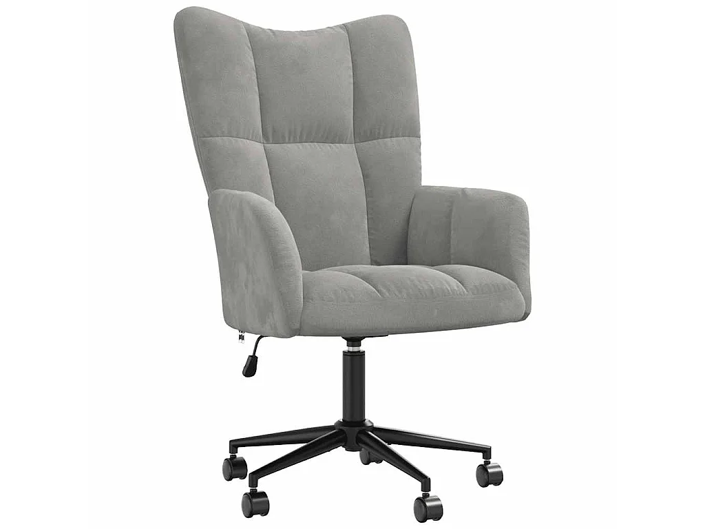 Chaise de relaxation Gris clair Velours